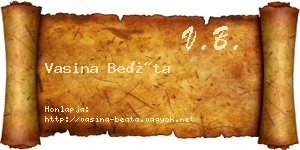 Vasina Beáta névjegykártya